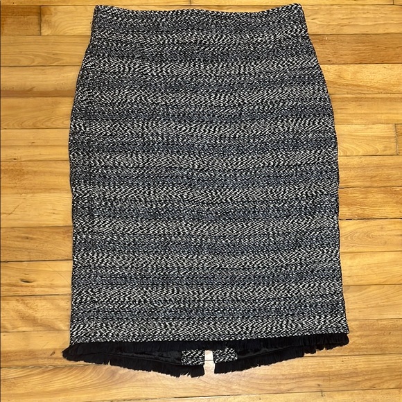 J. Crew Navy Blue and Gray Pencil Skirt Knee-Length - Picture 1 of 6